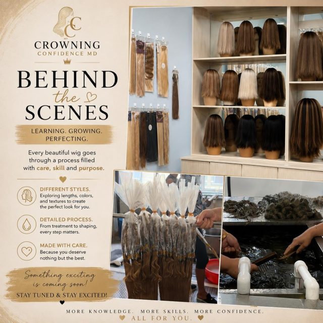 ✨ A little behind the scenes of me learning, growing, and perfecting the process for you. ✨
I recently took a trip to dive deeper into the art and process behind wigs and hair extensions. From learning about quality and different hair types to understanding how each piece is created and prepared, every step matters. 🤍
I’m investing time into learning more so I can continue bringing you the best possible experience, products, and results. There’s always something new to learn, and I’m excited to take you all along on this journey with me! 👑✨
More knowledge. More skill. More confidence. All for you. 🤍
#BehindTheScenes #WigJourney #HairExtensions #CrowningConfidenceMD #LearningAndGrowing QualityHair WigCare HairJourney ComingSoon StayTuned